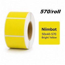 50*40 yellow Polypropylene (water proof, tear proof and oil proof) thermal labels 540/roll
